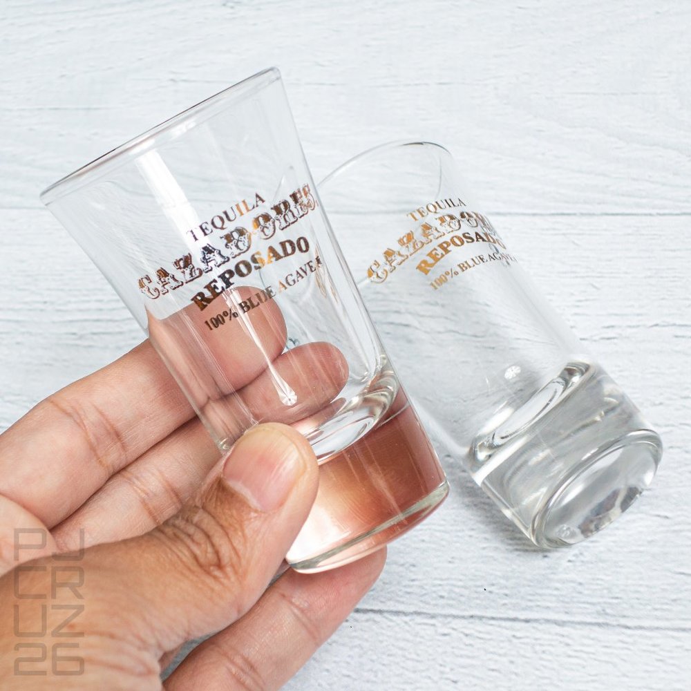 Tequila Cazadores Shot Glasses - 1 pair